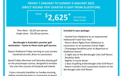 Join Helloworld Travel for a weekend of Golf at Barnbougle