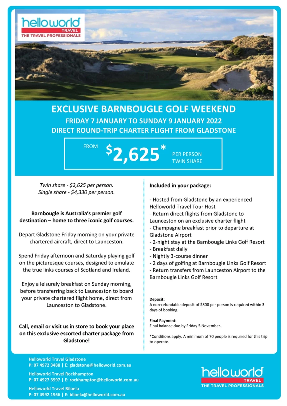 Exclusive Barnbougle Golf Weekend