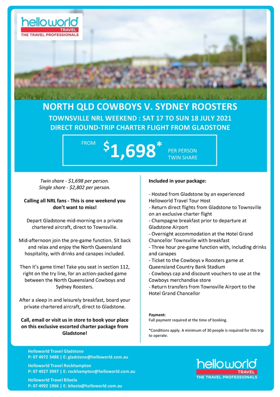 North QLD Cowboys Vs Sydney Roosters