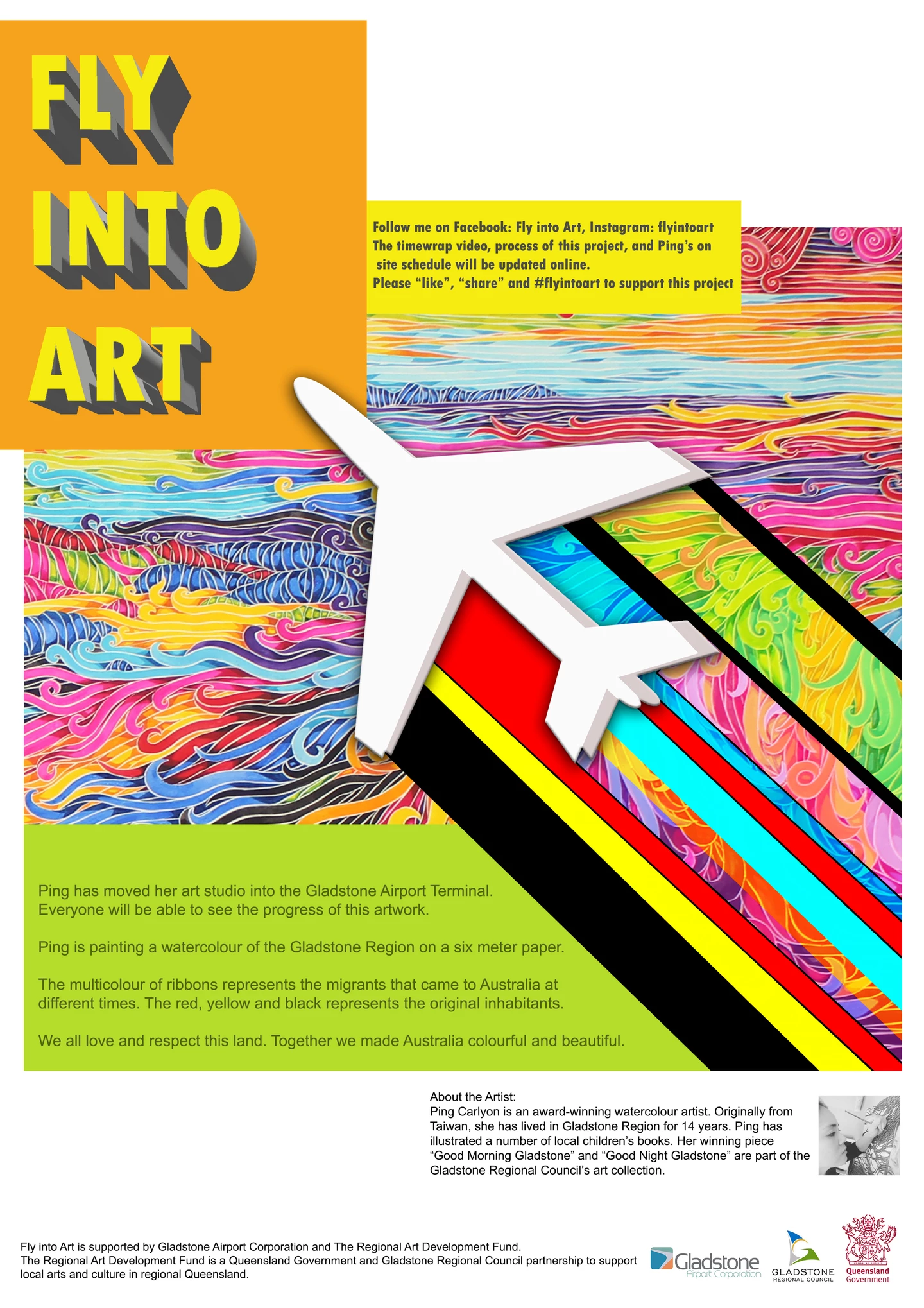 Fly Into Art Poster
